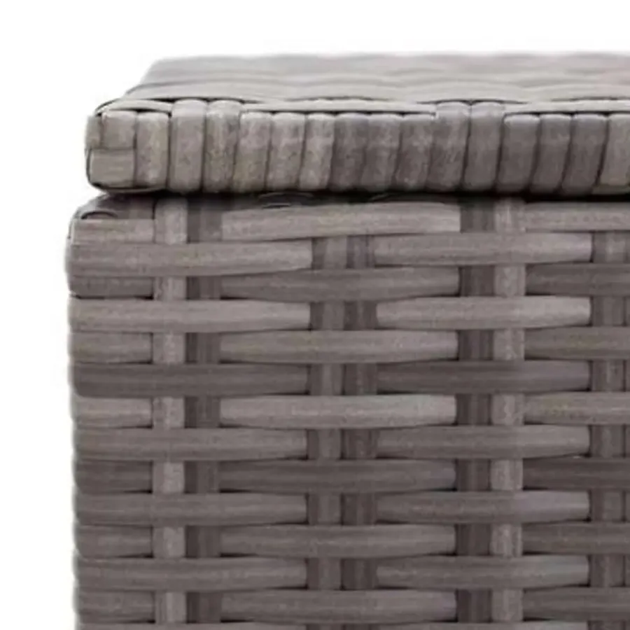 vidaXL - Opbergkist - Grijs - Poly rattan