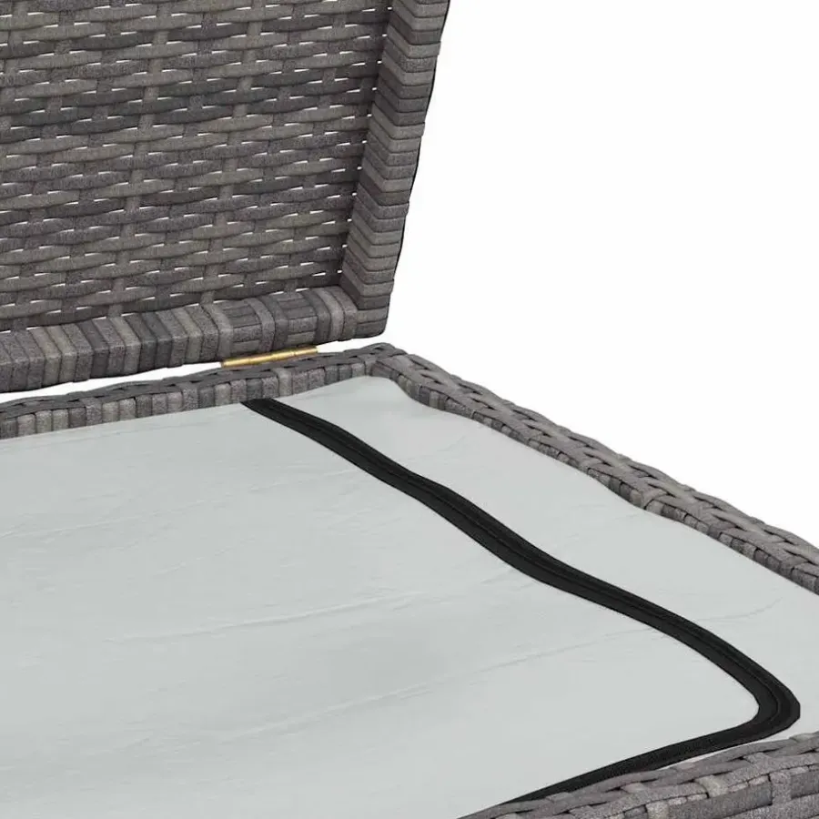 vidaXL - Opbergkist - Grijs - Poly rattan