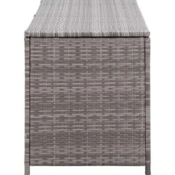 vidaXL - Opbergkist - Grijs - Poly rattan