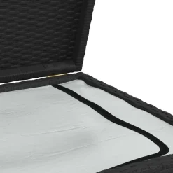 vidaXL - Opbergkist - Zwart - Poly rattan