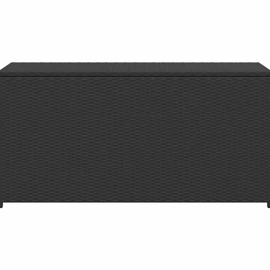 vidaXL - Opbergkist - Zwart - Poly rattan
