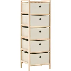 Wandkasten-vidaXL - Opbergmeubel - Beige - Hout