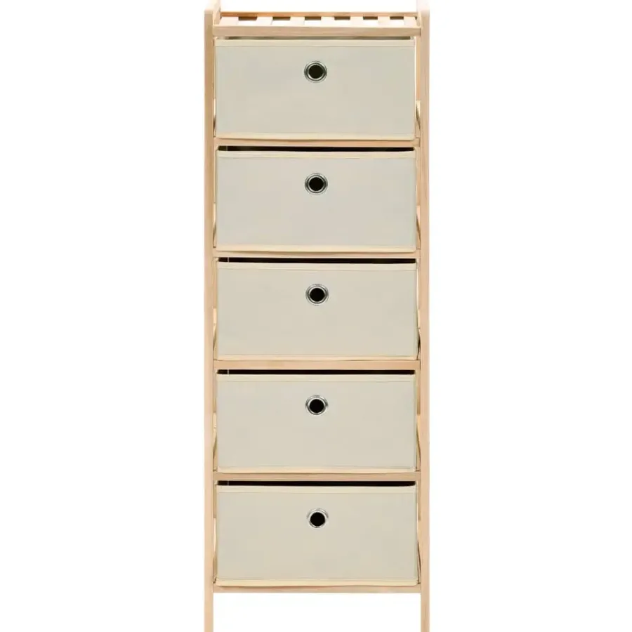 Wandkasten-vidaXL - Opbergmeubel - Beige - Hout