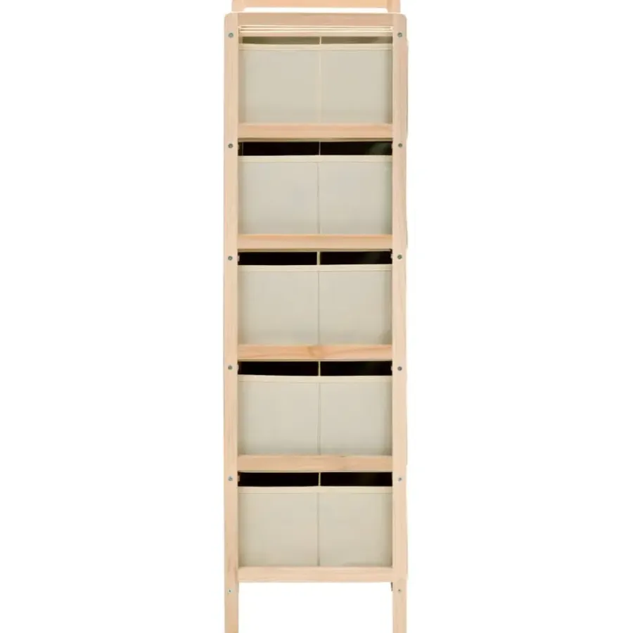 Wandkasten-vidaXL - Opbergmeubel - Beige - Hout