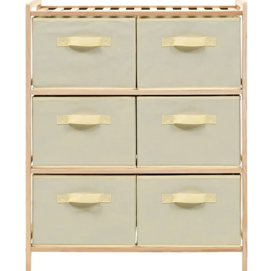 vidaXL - Opbergmeubel - Beige - Hout