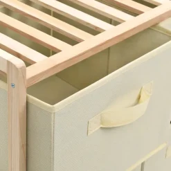 vidaXL - Opbergmeubel - Beige - Hout