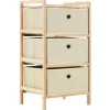 Ladekasten|Ladekasten-vidaXL - Opbergmeubel - Beige - Hout