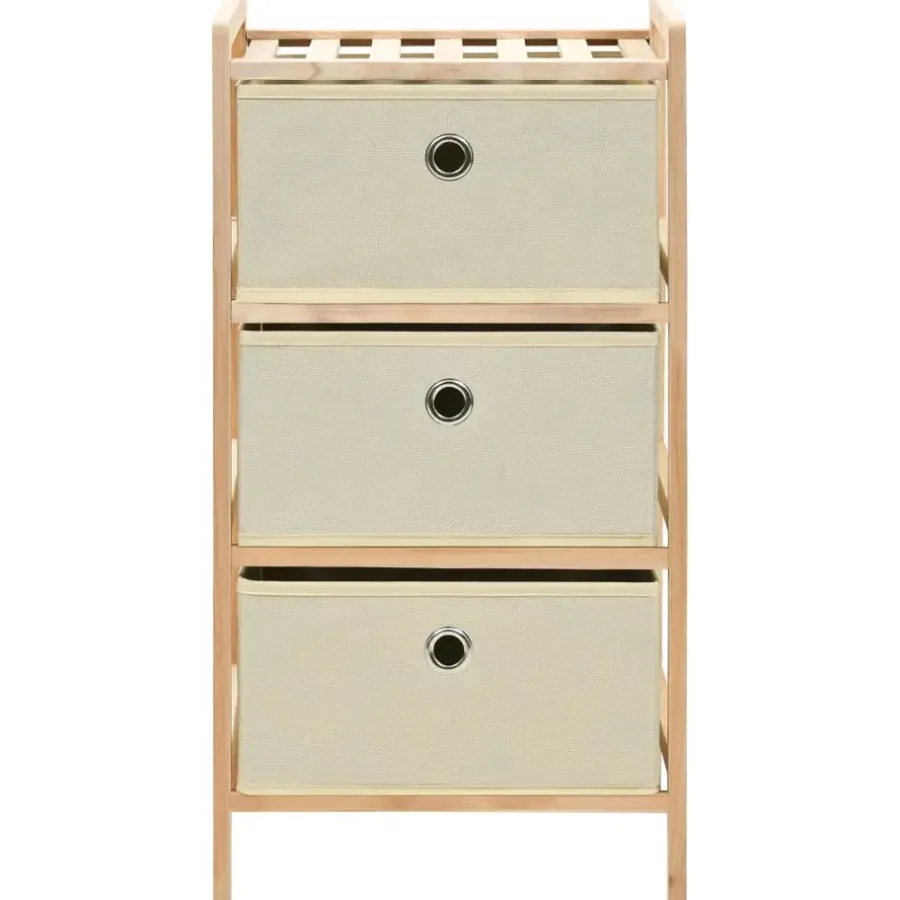 Ladekasten|Ladekasten-vidaXL - Opbergmeubel - Beige - Hout