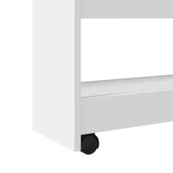 vidaXL - Opbergtrolley - Wit - Bewerkt hout