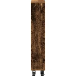 vidaXL - Opbergtrolley smal - Oud hout - Bewerkt hout - 48x13x68 cm