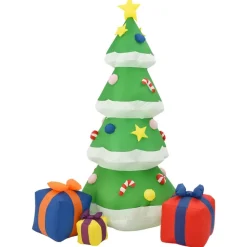 Kerstverlichting-vidaXL - Opblaasbare Kerstboom