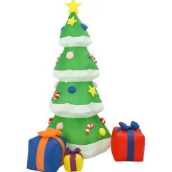 Kerstverlichting-vidaXL - Opblaasbare Kerstboom