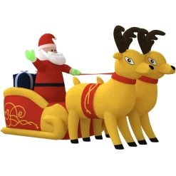 Kerstverlichting-vidaXL - Opblaasbare Kerstman - 130 cm