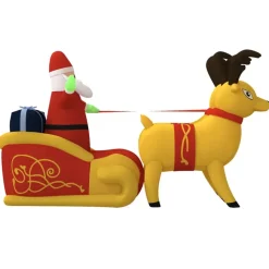 Kerstverlichting-vidaXL - Opblaasbare Kerstman - 130 cm
