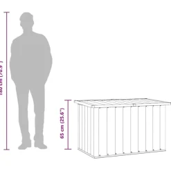 Kussenboxen-vidaXL - Opslagkist - Antraciet - Staal - 109 x 67 x 65 cm