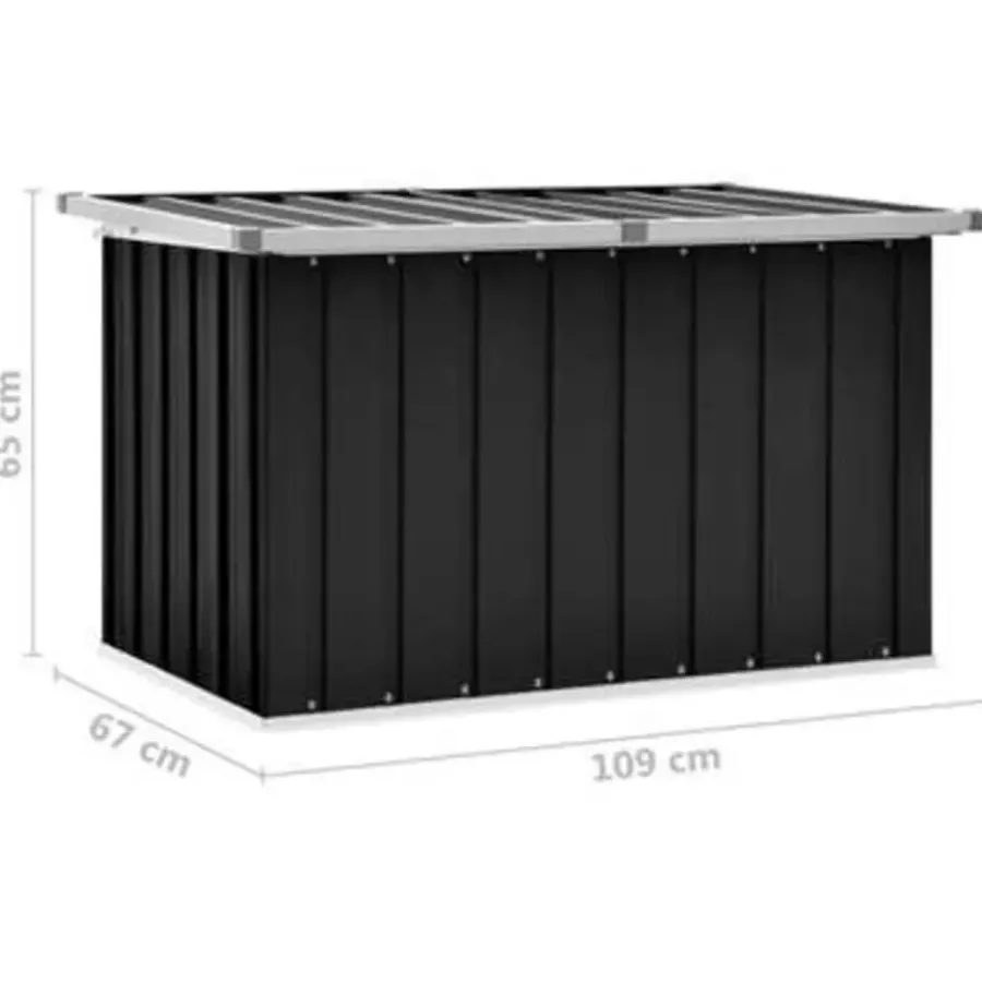 Kussenboxen-vidaXL - Opslagkist - Antraciet - Staal - 109 x 67 x 65 cm