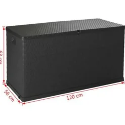 Kussenboxen-vidaXL - Opslagkist - Antraciet - Kunststof