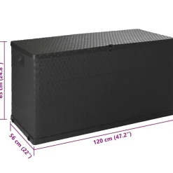 Kussenboxen-vidaXL - Opslagkist - Antraciet - Kunststof