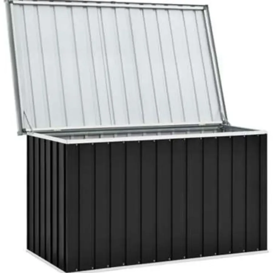 vidaXL - Opslagkist - Antraciet - Staal - 149 x 99 x 93 cm