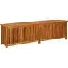 Kussenboxen-vidaXL - Opslagkist - Bruin - Acaciahout - 200 x 50 x 58 cm