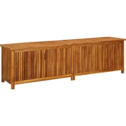 Kussenboxen-vidaXL - Opslagkist - Bruin - Acaciahout - 200 x 50 x 58 cm