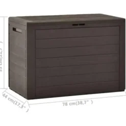 Kussenboxen-vidaXL - Opslagkist - Bruin - Polypropyleen
