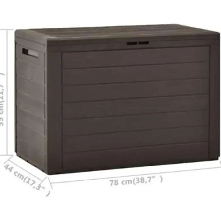 Kussenboxen-vidaXL - Opslagkist - Bruin - Polypropyleen