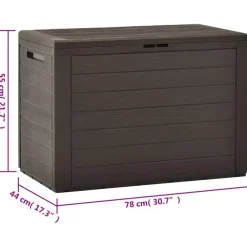 Kussenboxen-vidaXL - Opslagkist - Bruin - Polypropyleen