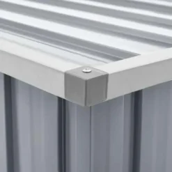 Kussenboxen-vidaXL - Opslagkist - Grijs - Staal - 129 x 67 x 65 cm
