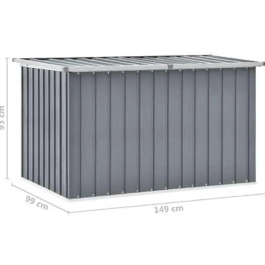 Kussenboxen-vidaXL - Opslagkist - Grijs - Staal - 149 x 99 x 93 cm