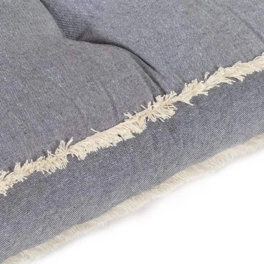 vidaXL - Pallet Bankkussen - Blauw - Katoen