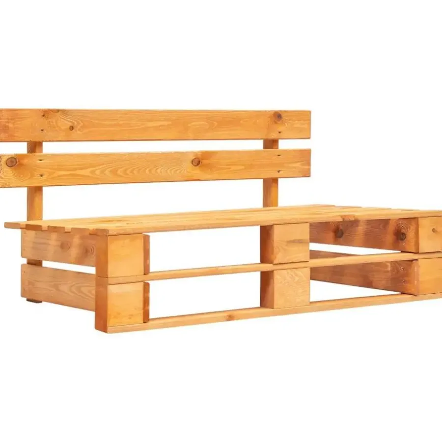 Palletbanken-vidaXL - Pallet Middenbank - Bruin - Grenenhout