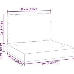 Palletkussens-vidaXL - Palletkussen - Antraciet - Stof