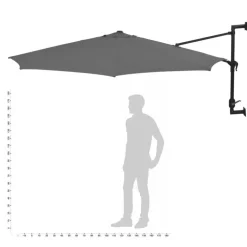 Parasols-vidaXL - Parasol - Antraciet