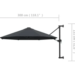 Parasols-vidaXL - Parasol - Antraciet