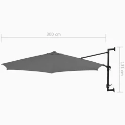 Parasols-vidaXL - Parasol - Antraciet
