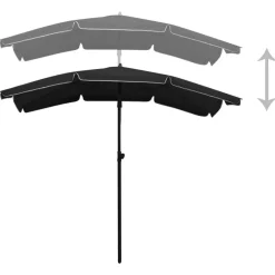 Parasols-vidaXL - Parasol - Zwart