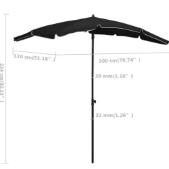 Parasols-vidaXL - Parasol - Zwart