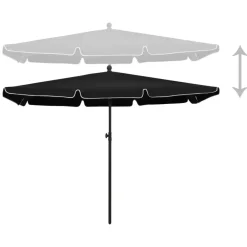 Parasols-vidaXL - Parasol - Zwart