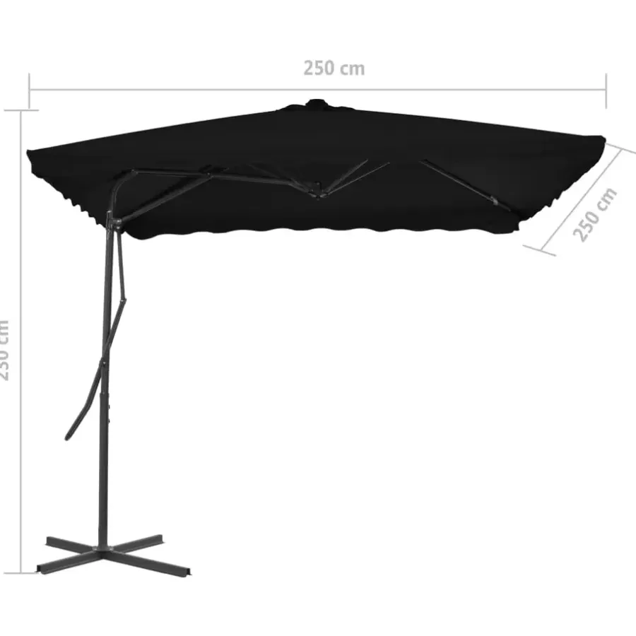 Parasols-vidaXL - Parasol - Zwart