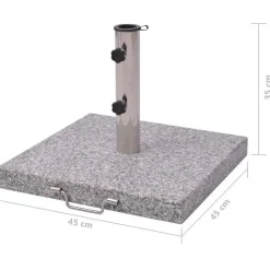Parasolvoeten-vidaXL - Parasolvoet - Grijs - Graniet