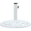 Parasolvoeten-vidaXL - Parasolvoet - Wit - Gietijzer - 48 x 48 x 33 cm