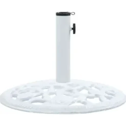 Parasolvoeten-vidaXL - Parasolvoet - Wit - Gietijzer - 48 x 48 x 33 cm