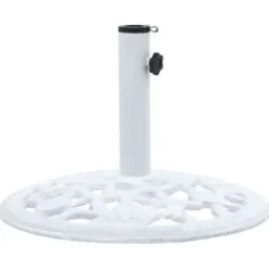 Parasolvoeten-vidaXL - Parasolvoet - Wit - Gietijzer - 48 x 48 x 33 cm