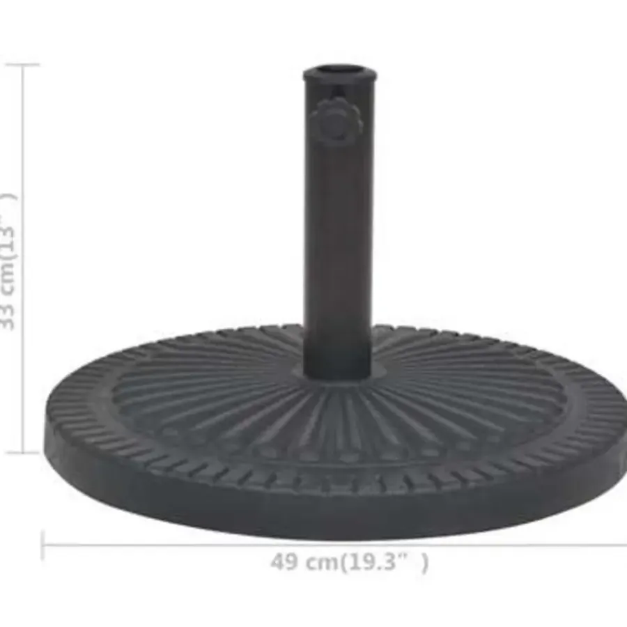vidaXL - Parasolvoet - Zwart - Staal