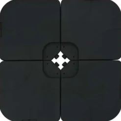 Parasolvoeten-vidaXL - Parasolvoet - Zwart - Kunststof