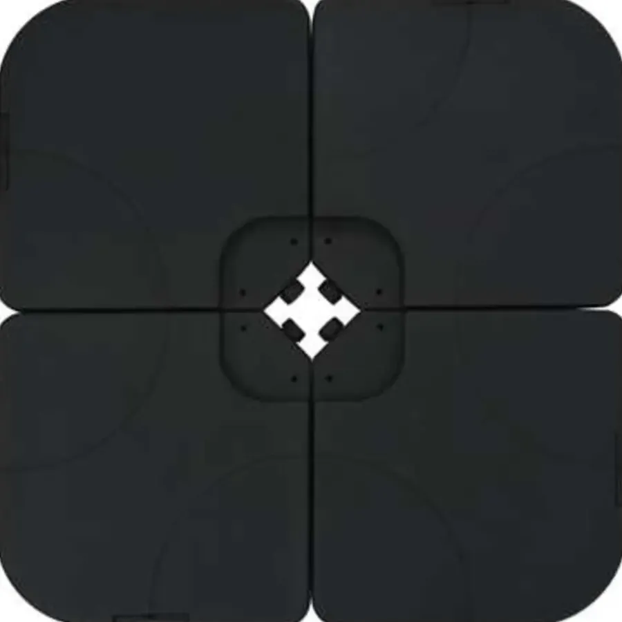 Parasolvoeten-vidaXL - Parasolvoet - Zwart - Kunststof