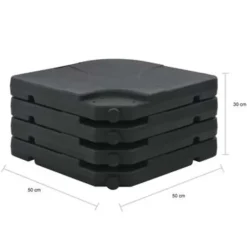 Parasolvoeten-vidaXL - Parasolvoet - Zwart - Kunststof