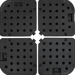 Parasolvoeten-vidaXL - Parasolvoet - Zwart - Kunststof