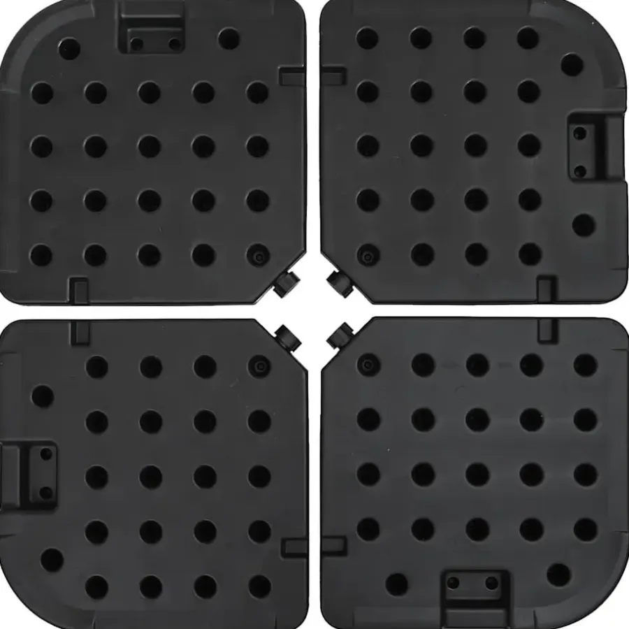Parasolvoeten-vidaXL - Parasolvoet - Zwart - Kunststof